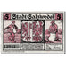 Banknote, Germany, Salzwedel, 5 Pfennig, personnage, 1921, 1921-03-20, UNC(63)
