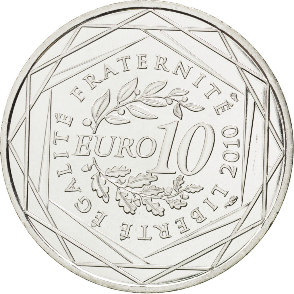 FRANCE, 10 Euro, 2010, Paris, KM #1666, MS(63), Silver, 29, 10.00