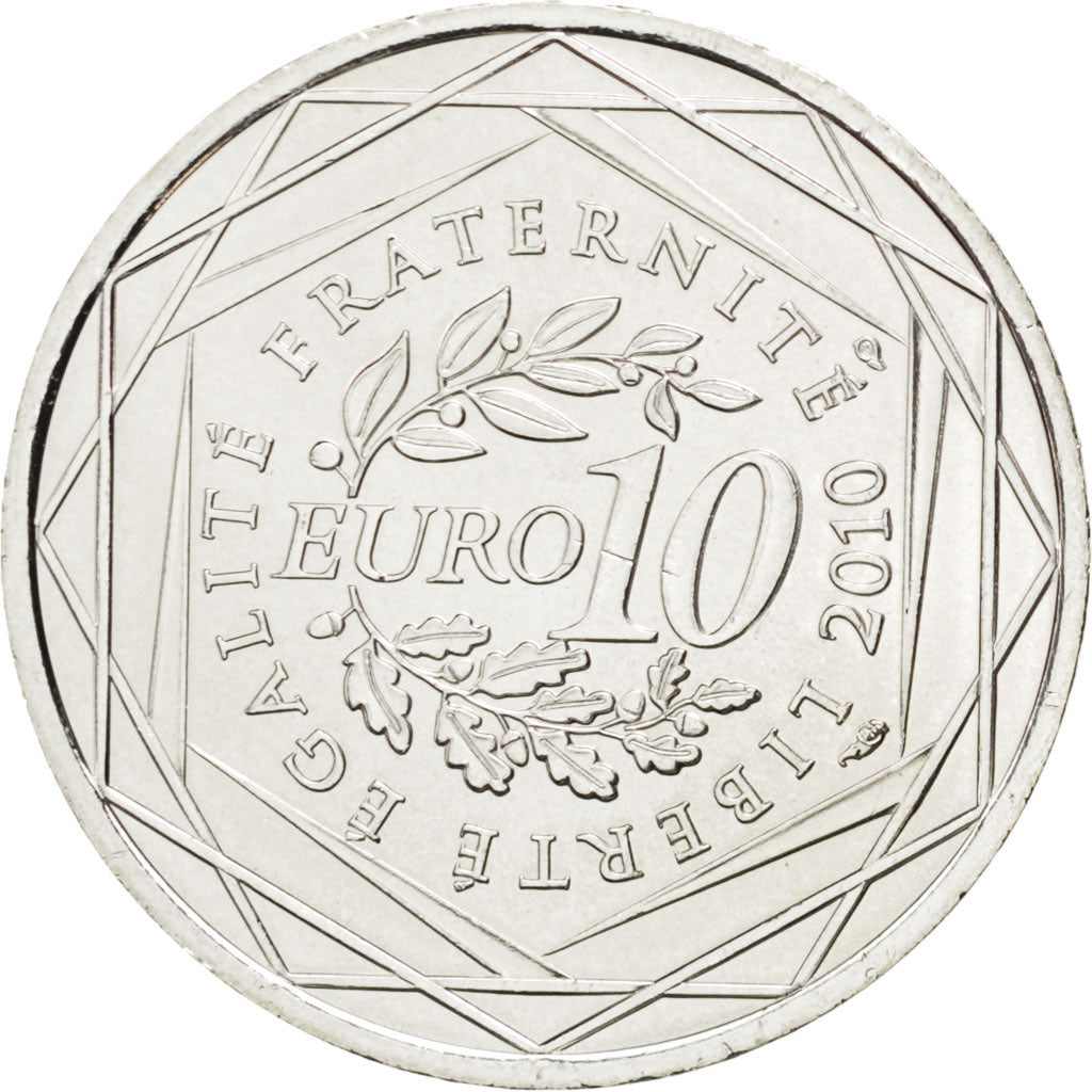 FRANCE, 10 Euro, 2010, Paris, KM #1651, MS(63), Silver, 29, 10.00