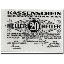 Banknote, Austria, Wien, 20 Heller, graphique, 1919, 1919-10-04, UNC(63)