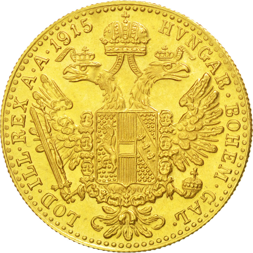 AUSTRIA, Ducat, 1915, KM #2267, MS(63), Gold, 3.51