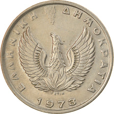 Moneta, Grecia, 10 Drachmai, 1973, SPL-, Rame-nichel, KM:110