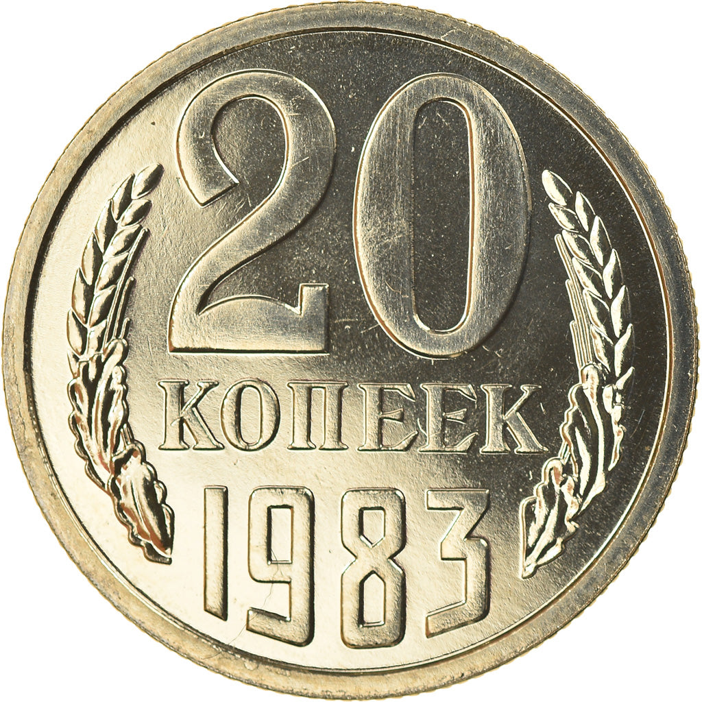Coin, Russia, 20 Kopeks, 1983, MS(65-70), Copper-Nickel-Zinc, KM:132