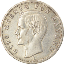 Munten, Duitse staten, BAVARIA, Otto, 2 Mark, 1904, Munich, ZF, Zilver, KM:913