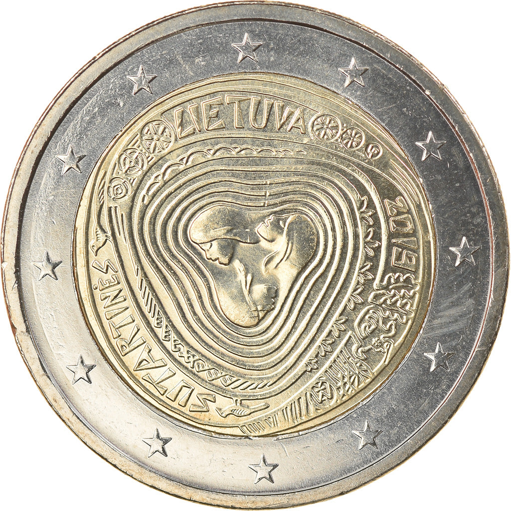 Lithuania, 2 Euro, Sutartinė, 2019, MS(63), Bi-Metallic