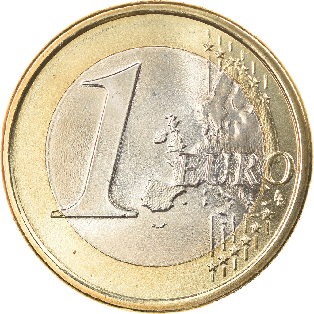 San Marino, 1 Euro, 2nd map, 2019, MS(63), Bi-Metallic