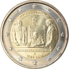 Italy, 2 Euro, Constitution italienne, 2018, MS(63), Bi-Metallic
