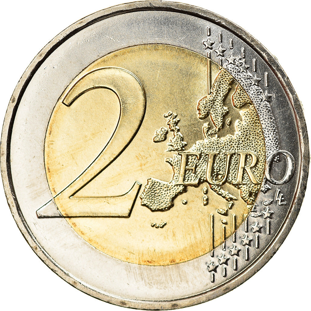 France, 2 Euro, 2nd map, 2014, MS(63), Bi-Metallic