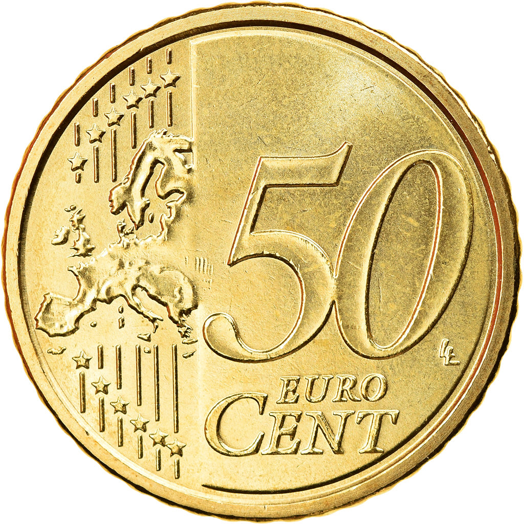 San Marino, 50 Euro Cent, 2nd map, 2019, MS(63), Copper-Aluminum-Zinc
