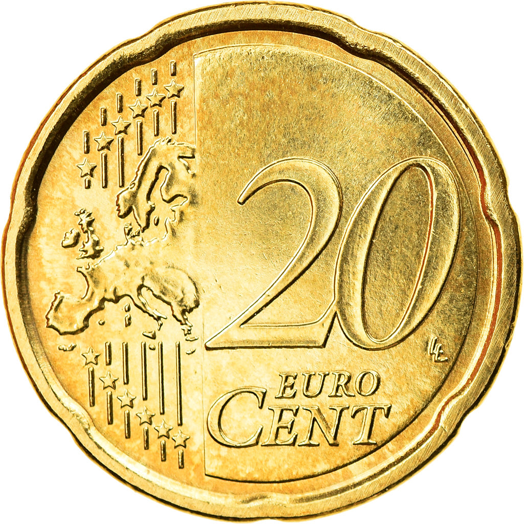 San Marino, 20 Euro Cent, 2nd map, 2017, MS(63), Copper-Aluminum-Zinc