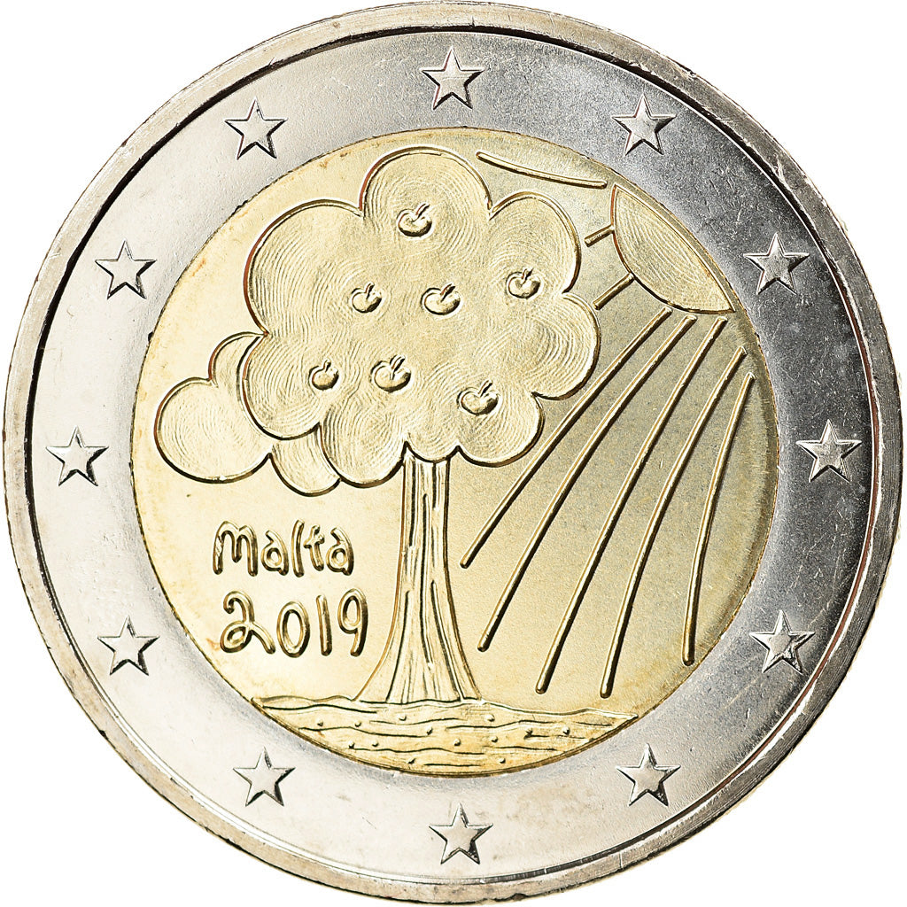 Malta, 2 Euro, Nature and Environment, 2019, MS(63), Bi-Metallic