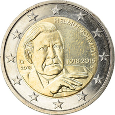 Duitsland, 2 Euro, Helmut Schmidt, 2018, Munich, UNC-, Bi-Metallic