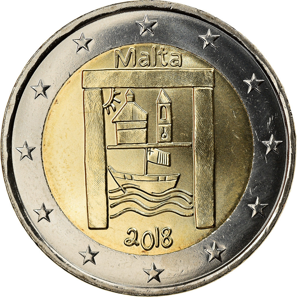 Malta, 2 Euro, Cultural Heritage, 2018, UNZ, Bi-Metallic