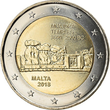 Malta, 2 Euro, Mnajdra Temples, 2018, SPL, Bi-metallico