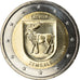 Latvia, 2 Euro, Zemgale, 2018, MS(63), Bi-Metallic