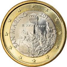 San Marino, 1 Euro, 2nd map, 2017, SPL, Bi-metallico