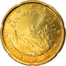 San Marino, 20 Euro Cent, 2nd map, 2017, MS(63), Copper-Aluminum-Zinc