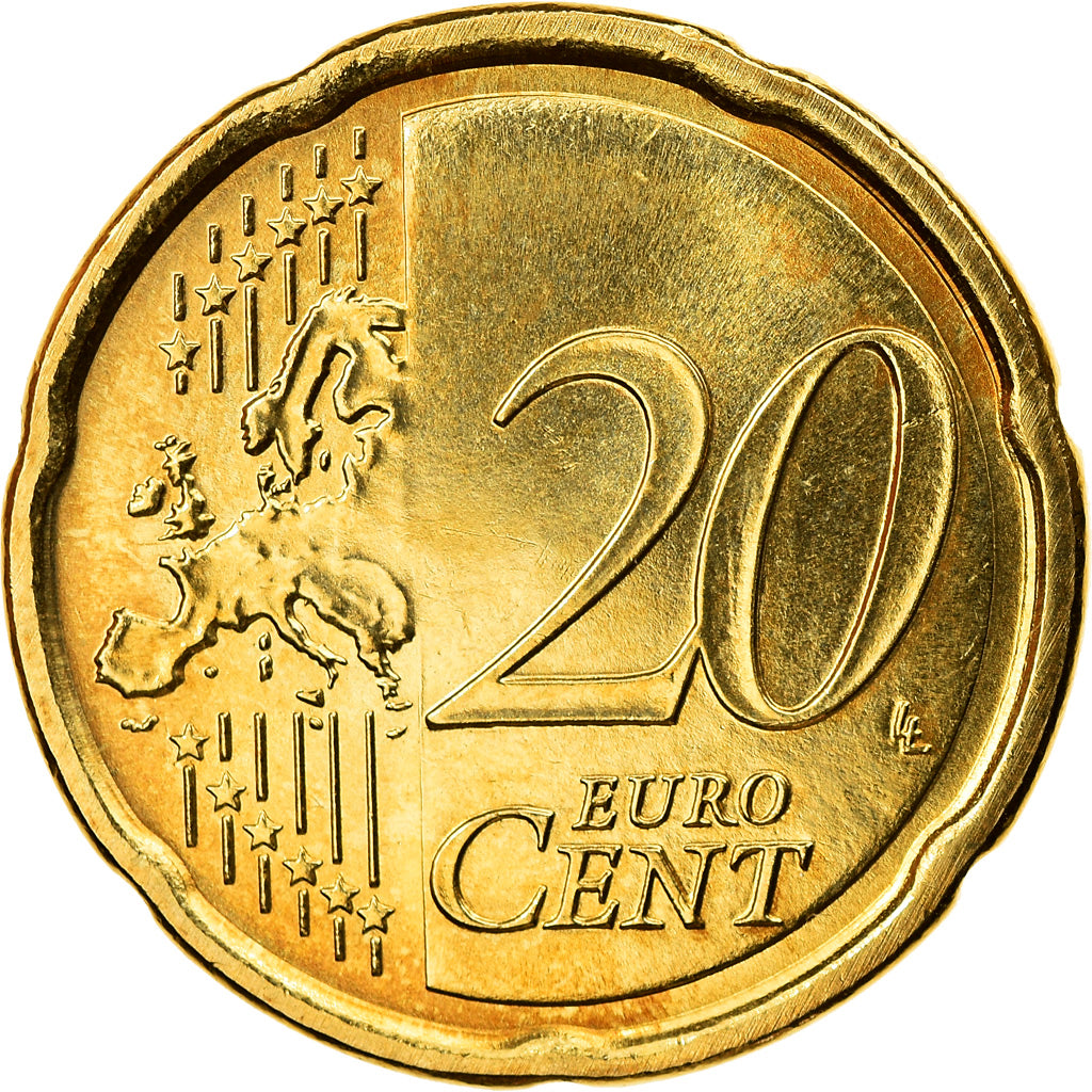San Marino, 20 Euro Cent, 2nd map, 2017, MS(63), Copper-Aluminum-Zinc