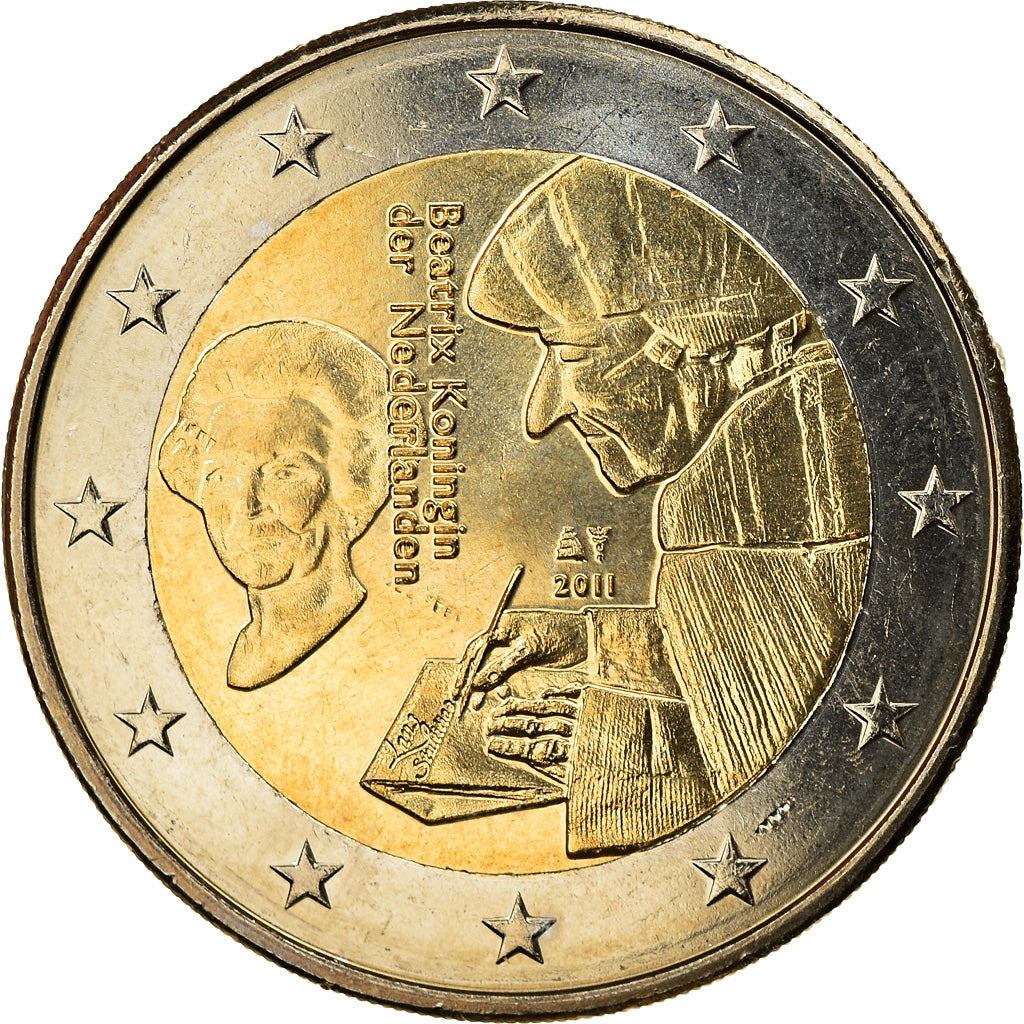 Países Bajos, 2 Euro, Reine Beatrix, 2011, SC, Bimetálico