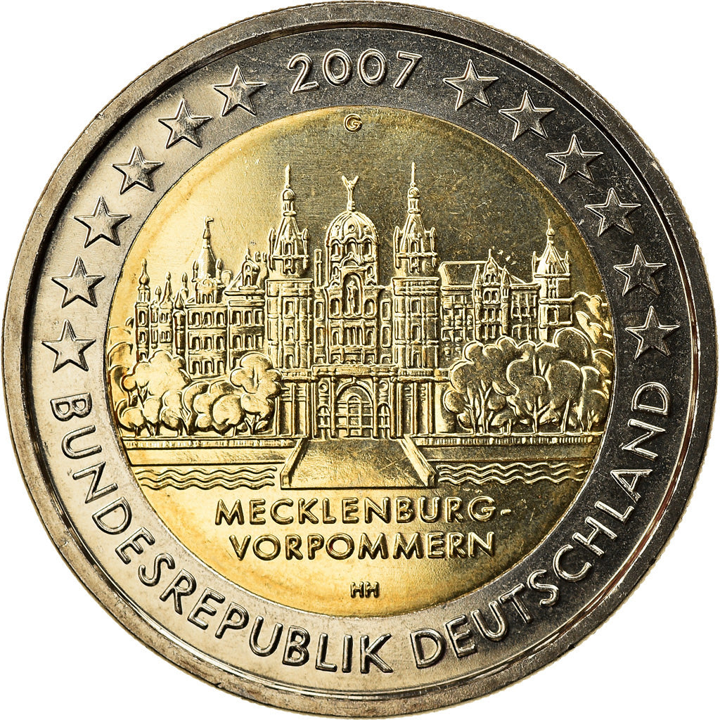 Germany, 2 Euro, MECKLENBURG- / VORPOMMERN, 2007, MS(63), Bi-Metallic