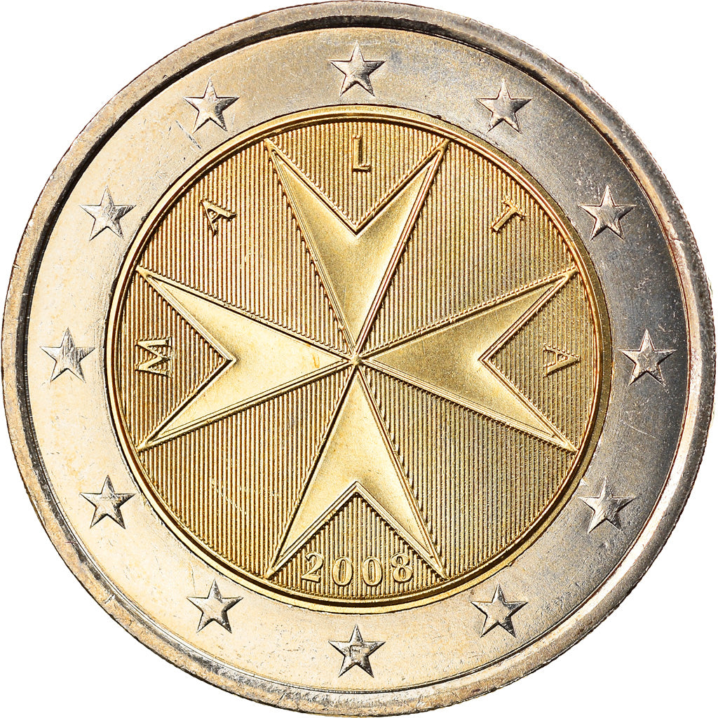 Malta, 2 Euro, cross malta, 2018, MS(63), Bi-Metallic