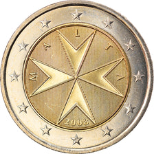 Malta, 2 Euro, cross malta, 2018, MS(63), Bimetálico