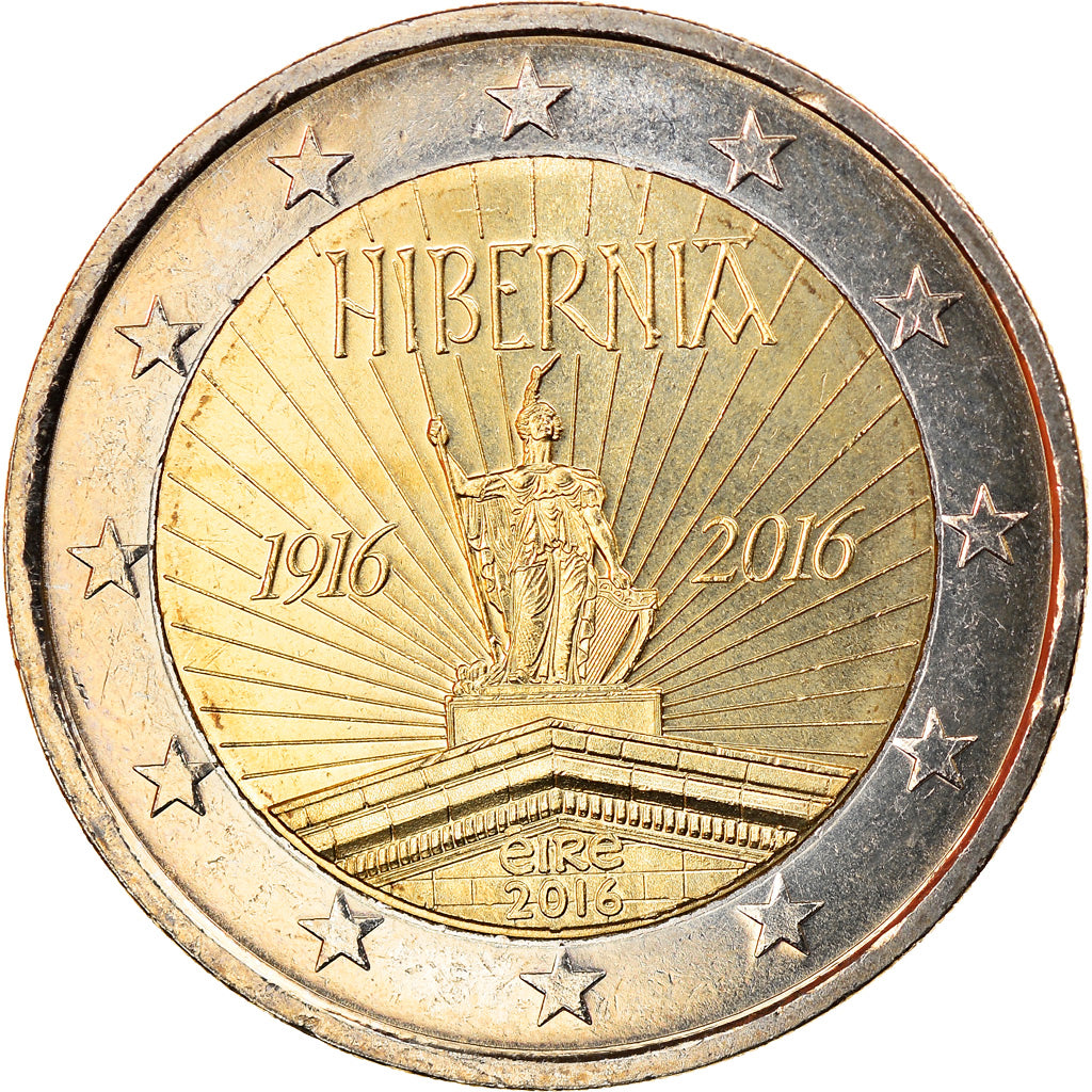 Irlandia, 2 Euro, Easter Rising, 2019, MS(63), Bimetaliczny