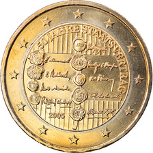 Austria, 2 Euro, Austrian State Treaty, 2005, MS(63), Bi-Metallic