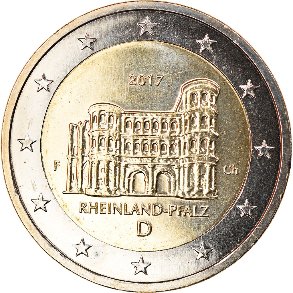 Alemanha, 2 Euro, Rheinland-Pfalz, 2017, MS(63), Bimetálico
