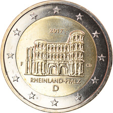 Alemanha, 2 Euro, Rheinland-Pfalz, 2017, MS(63), Bimetálico