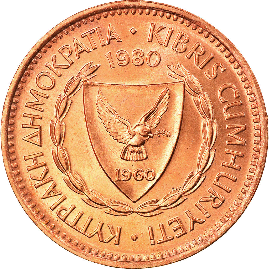 Moneta, Malta, 5 Cents, 1980, British Royal Mint, FDC, Rame-nichel, KM:10
