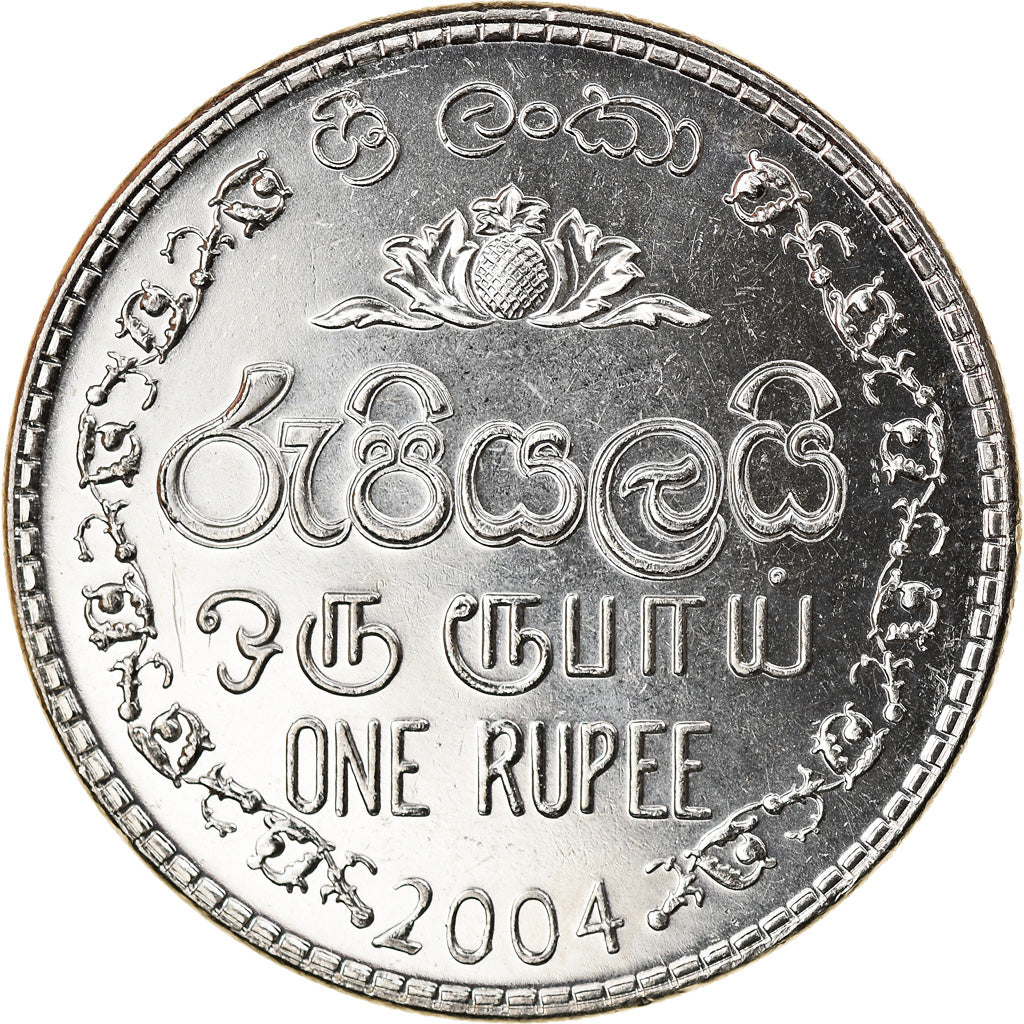 Coin, Sri Lanka, Rupee, 2004, MS(63), Nickel Clad Steel, KM:136a