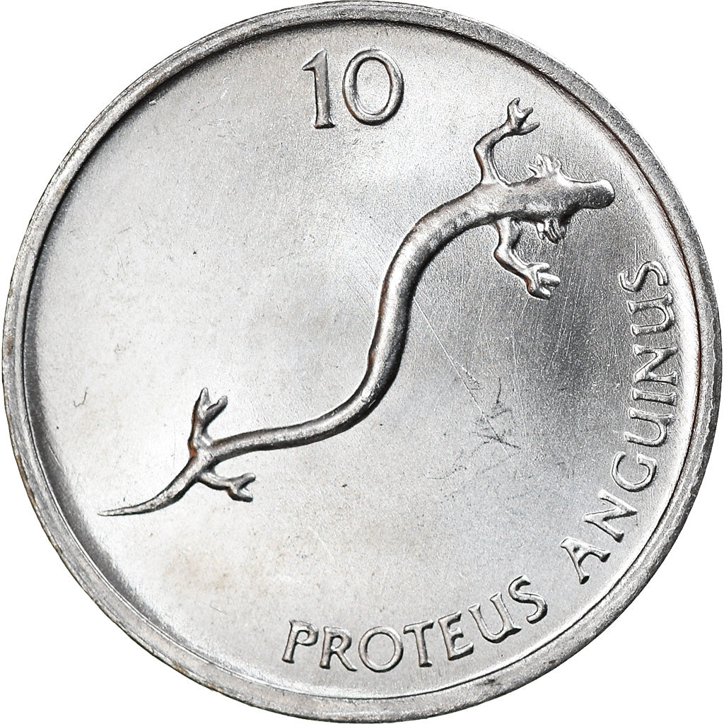 Coin, Slovenia, 10 Stotinov, 1993, MS(65-70), Aluminum, KM:7