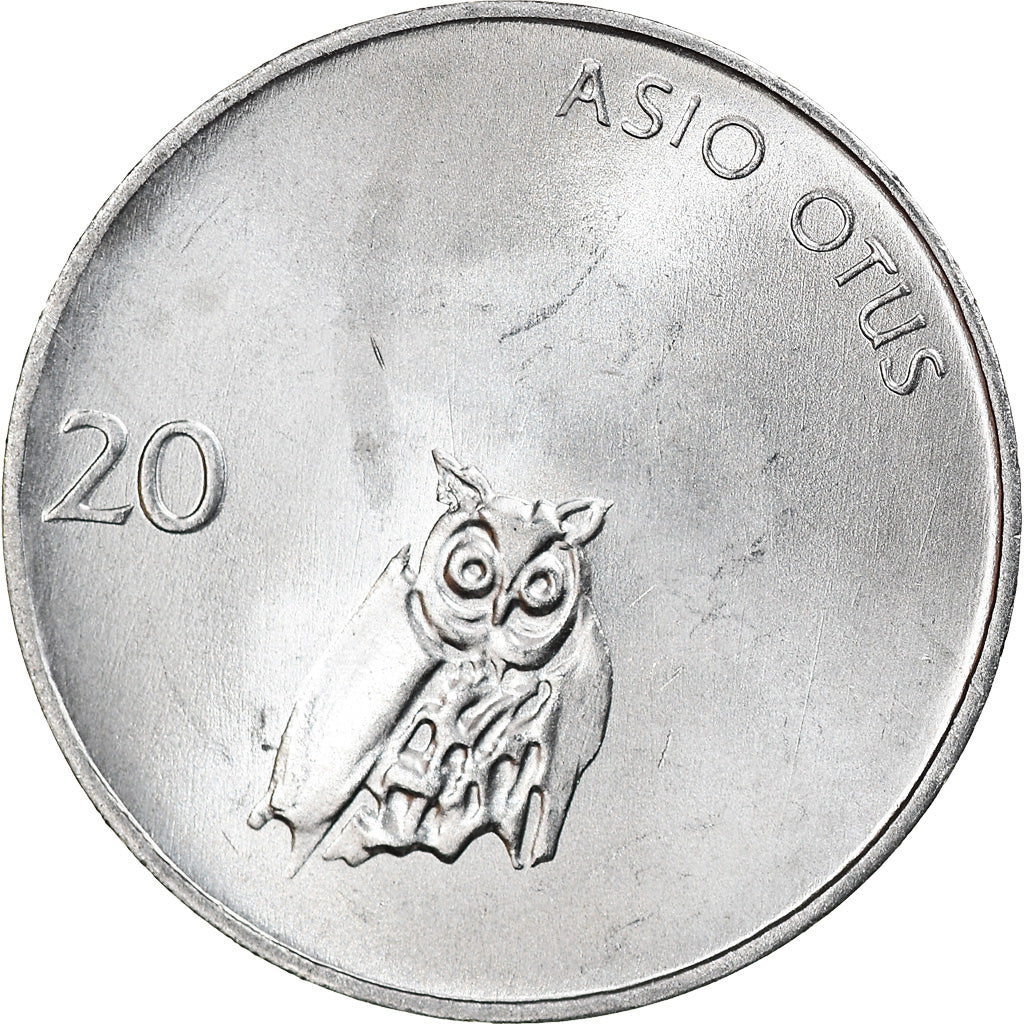 Coin, Slovenia, 20 Stotinov, 1993, MS(63), Aluminum, KM:8