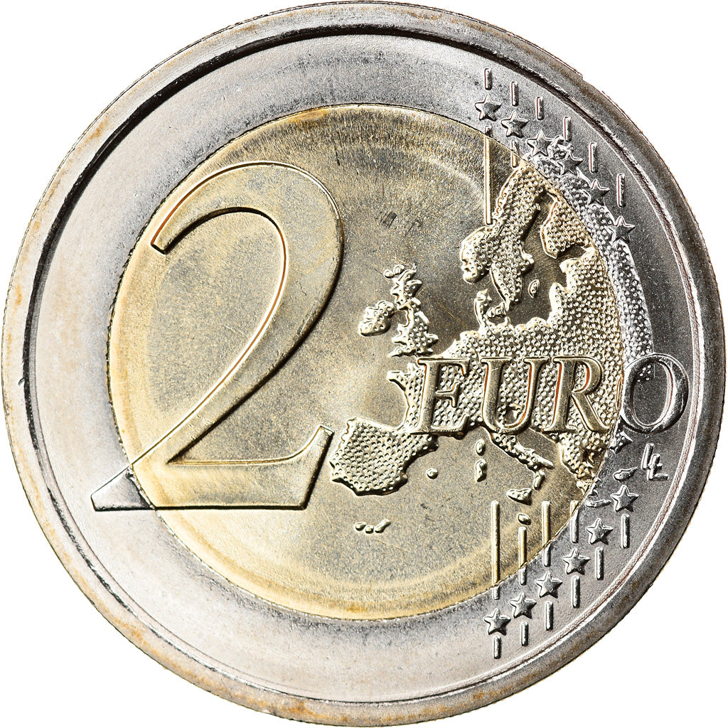 San Marino, 2 Euro, 2nd map, 2019, MS(63), Bi-Metallic