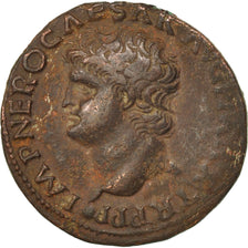 Nero, As, Lyons, EF(40-45), Bronze, RIC #544, 10.28