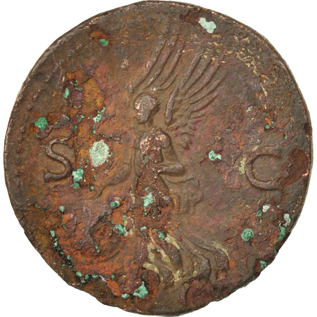 Nero, As, Lyons, EF(40-45), Bronze, RIC #544, 10.28