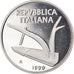 Coin, Italy, 10 Lire, 1999, Rome, Proof, MS(65-70), Aluminum, KM:93