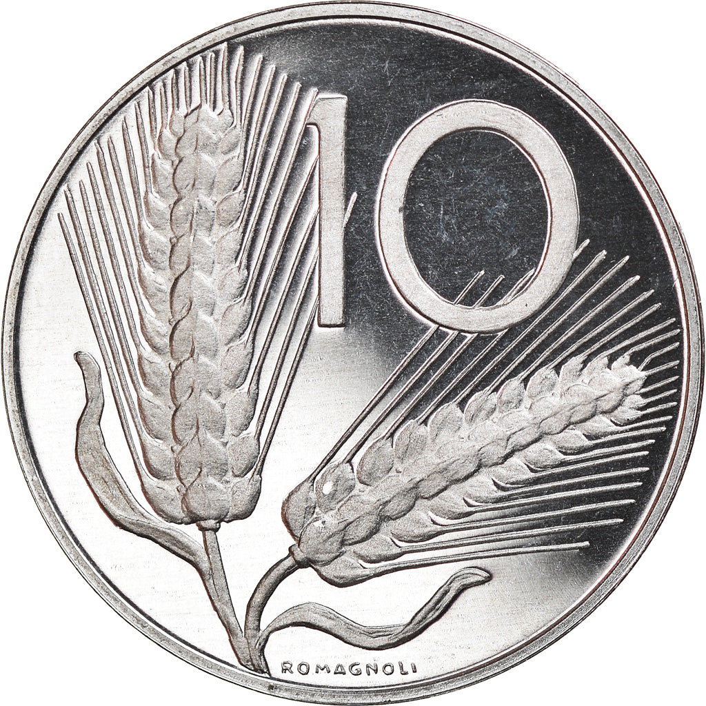 Coin, Italy, 10 Lire, 1999, Rome, Proof, MS(65-70), Aluminum, KM:93