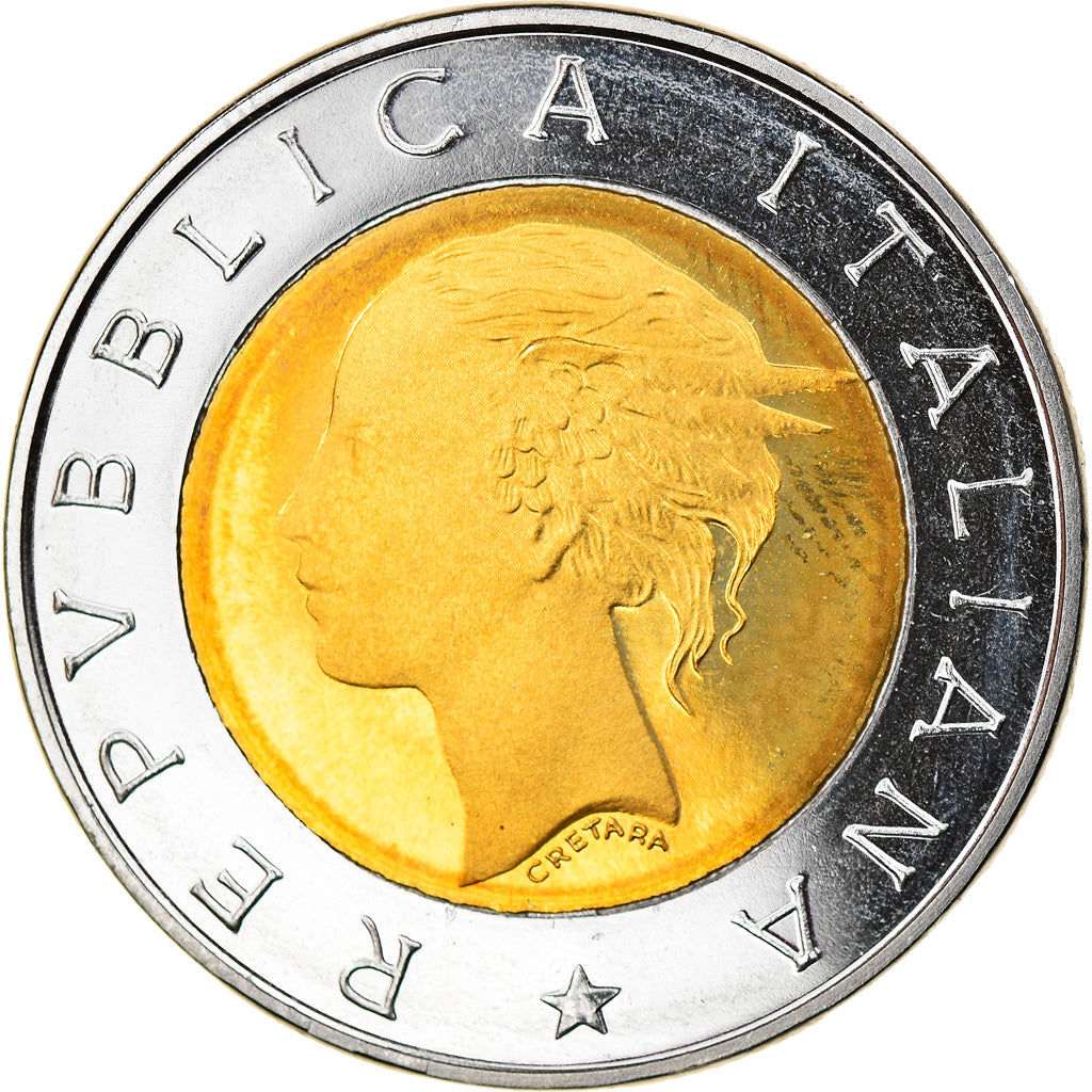 Coin, Italy, 500 Lire, 1993, Rome, Proof, MS(65-70), Bi-Metallic, KM:160