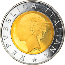 Coin, Italy, 500 Lire, 1993, Rome, Proof, MS(65-70), Bi-Metallic, KM:160