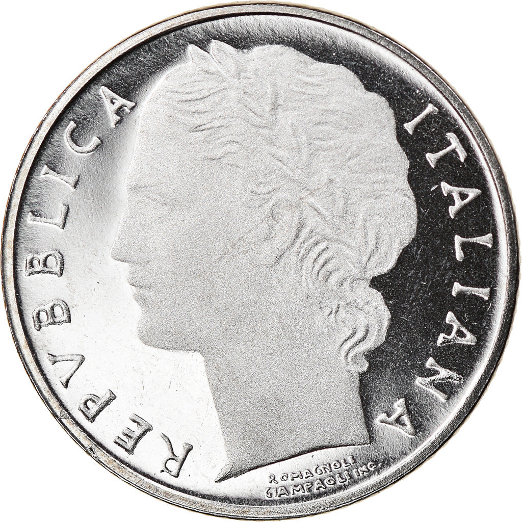 Coin, Italy, 100 Lire, 1990, Rome, Proof, MS(65-70), Stainless Steel, KM:96.2