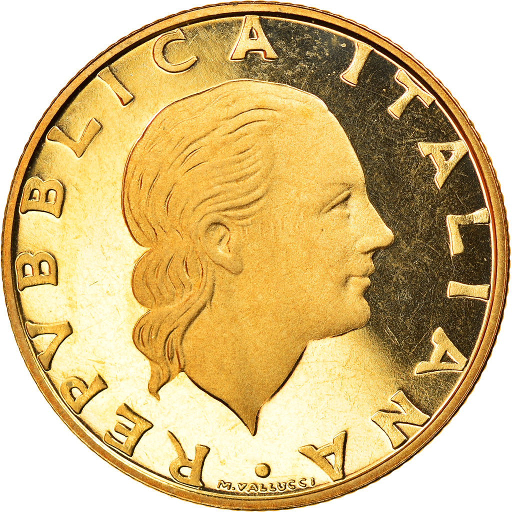 Coin, Italy, 200 Lire, 1999, Rome, Proof, MS(65-70), Aluminum-Bronze, KM:218