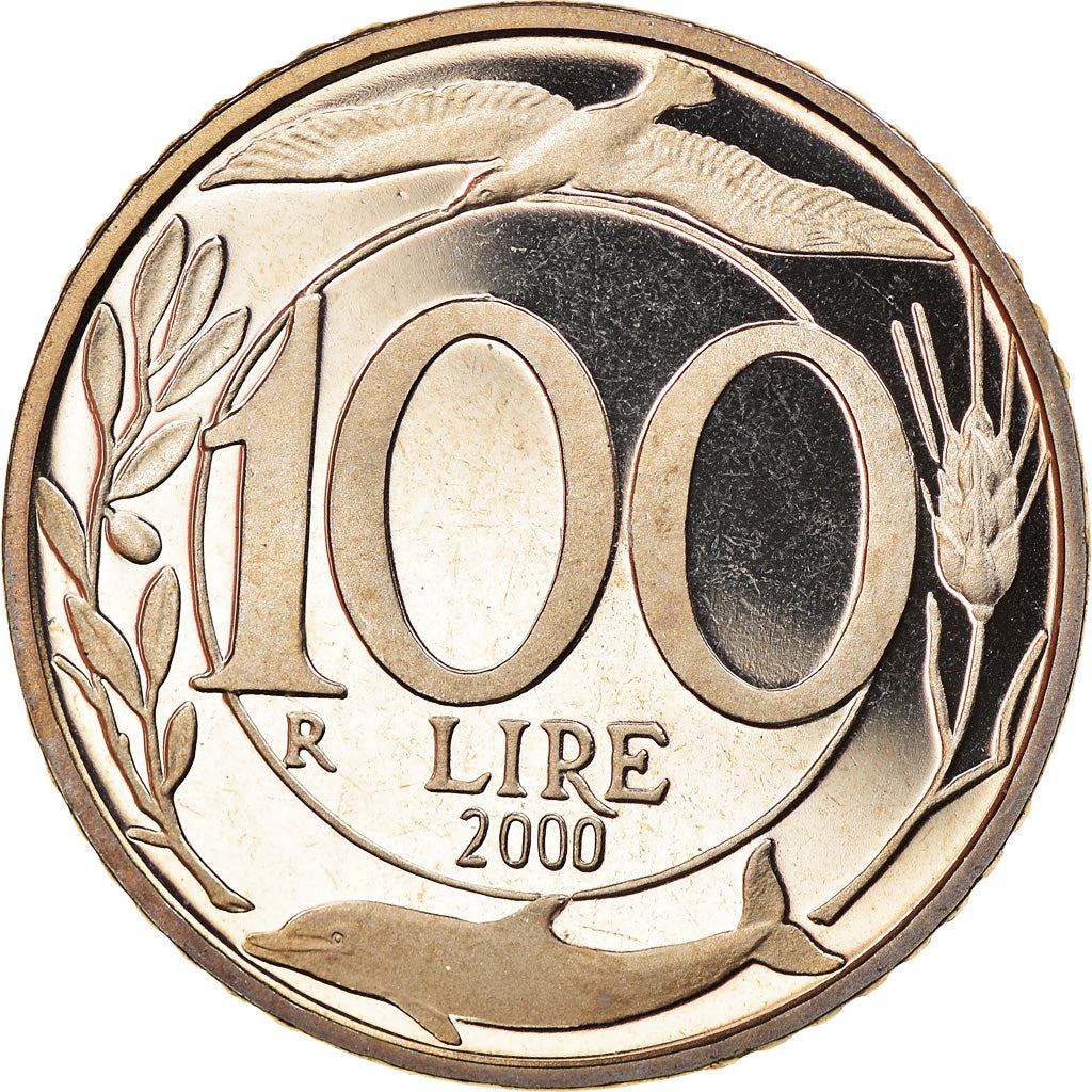 Coin, Italy, 100 Lire, 2000, Rome, Proof, MS(65-70), Copper-nickel, KM:159