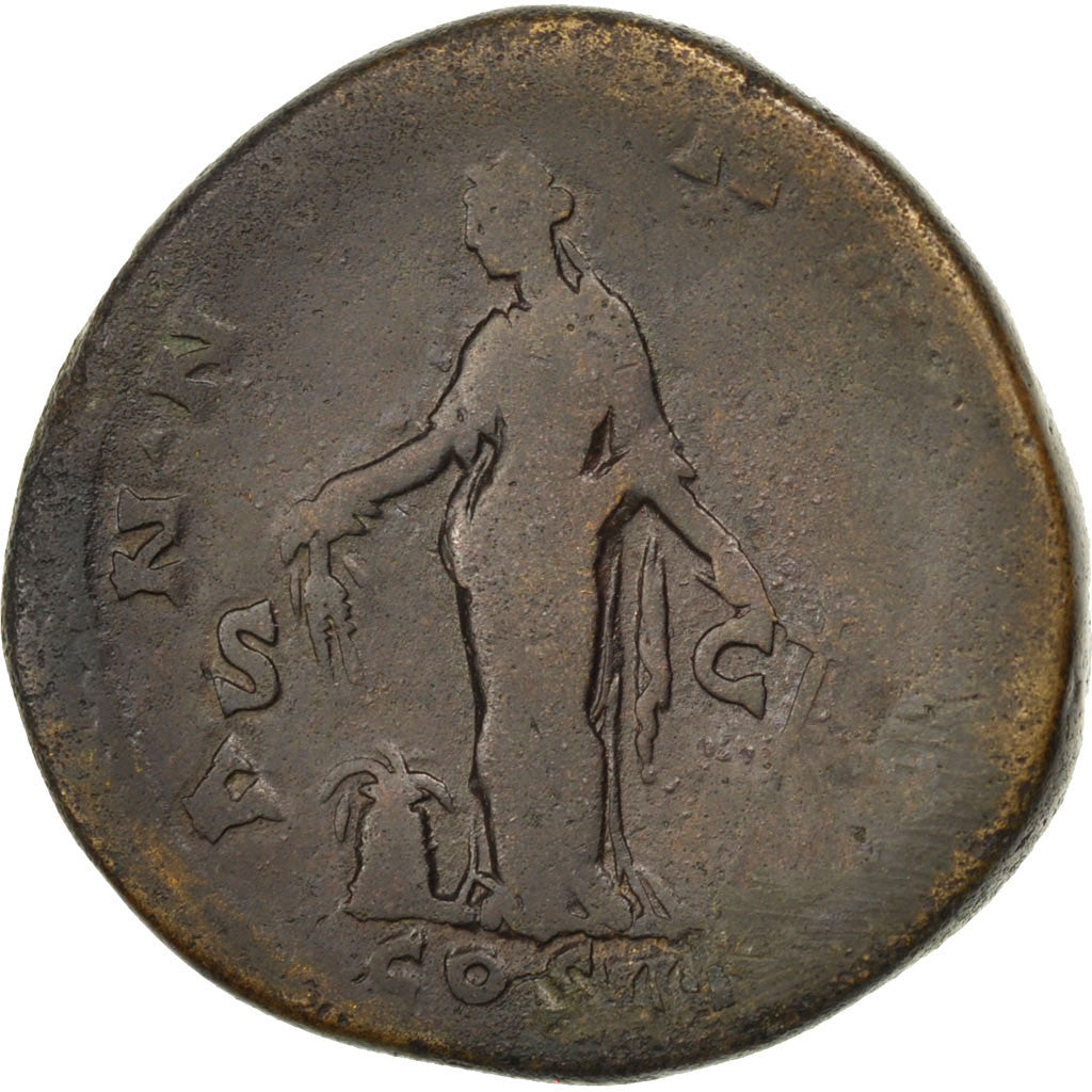 Coin, Antoninus Pius, Sestertius, Rome, VF(20-25), Bronze, RIC:840
