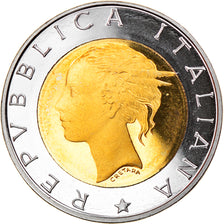 Coin, Italy, 500 Lire, 1999, Rome, Proof, MS(65-70), Bi-Metallic, KM:203