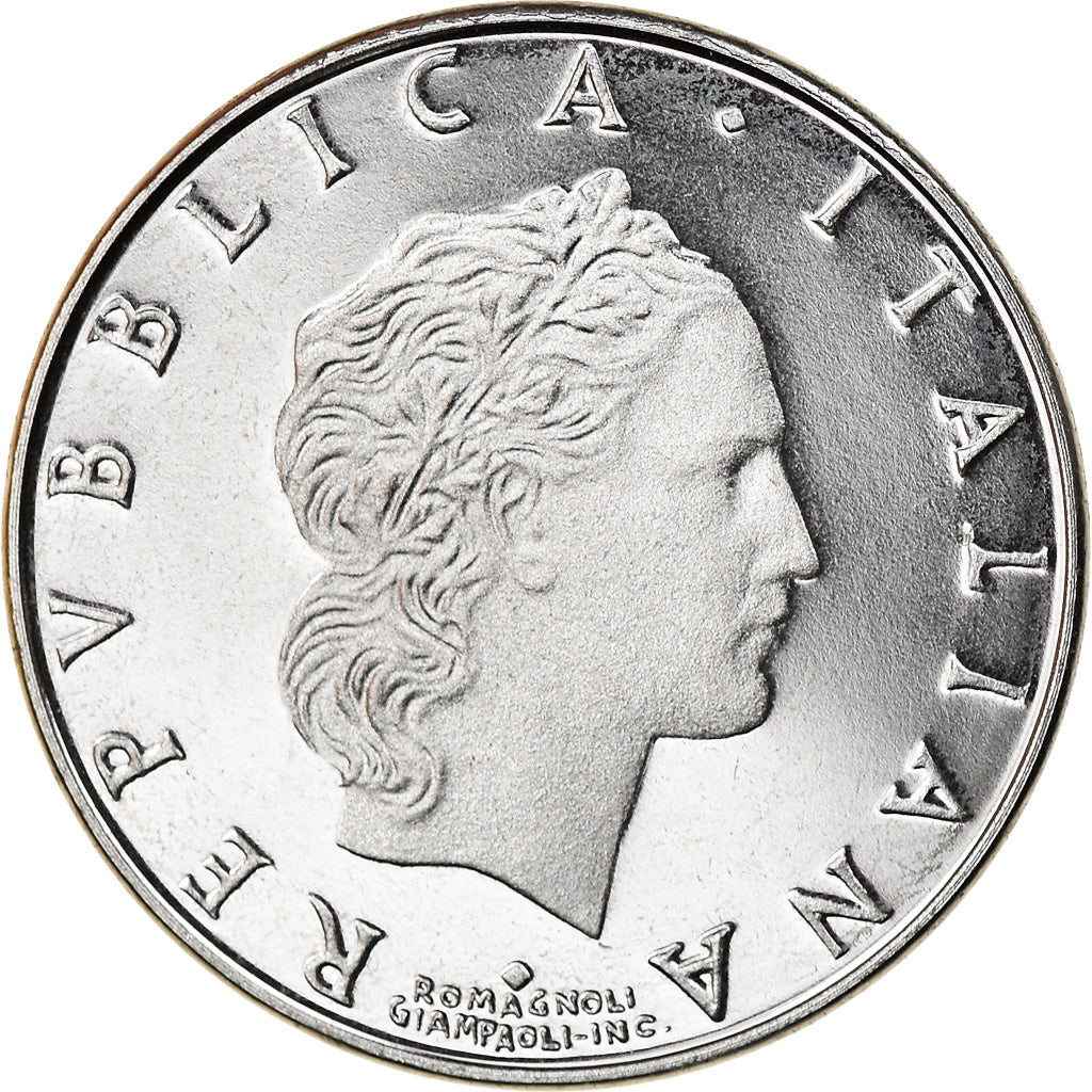 Coin, Italy, 50 Lire, 1993, Rome, Proof, MS(65-70), Stainless Steel, KM:95.2