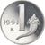 Coin, Italy, Lira, 1991, Rome, Proof, MS(65-70), Aluminum, KM:91