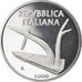 Coin, Italy, 10 Lire, 2000, Rome, Proof, MS(65-70), Aluminum, KM:93
