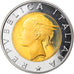 Coin, Italy, 500 Lire, 2000, Rome, Proof, MS(65-70), Bi-Metallic, KM:111